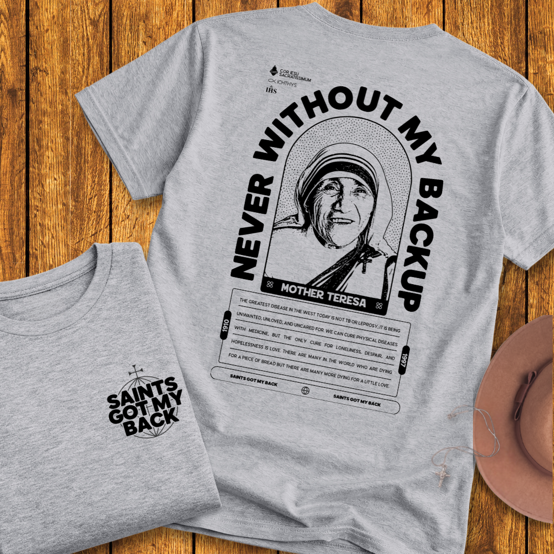 St Mother Theresa Back Print T-Shirt
