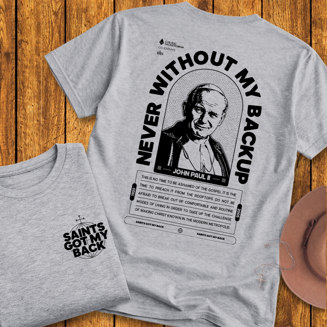 St John Paul II Back Print T-Shirt