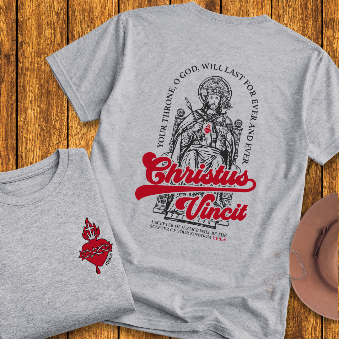 Christus Vincit Back Print T-Shirt - NEW!