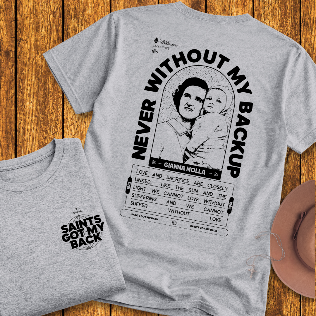 St Gianna Molla Back Print T-Shirt