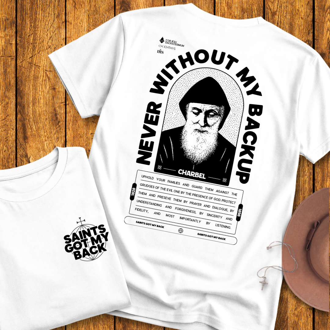 St Charbel Back Print T-Shirt