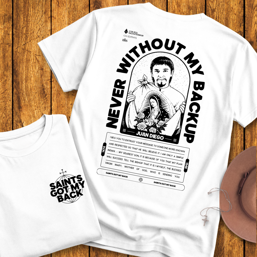 St Juan Diego Back Print T-Shirt