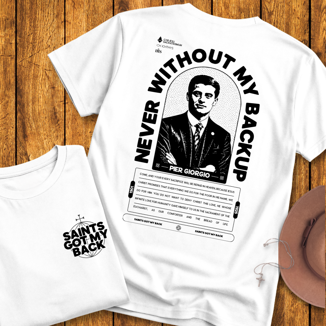 St Pier Giorgio Frassati Back Print T-Shirt