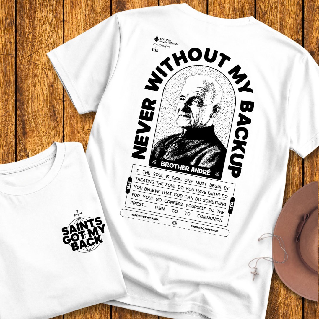 St Brother André Back Print T-Shirt