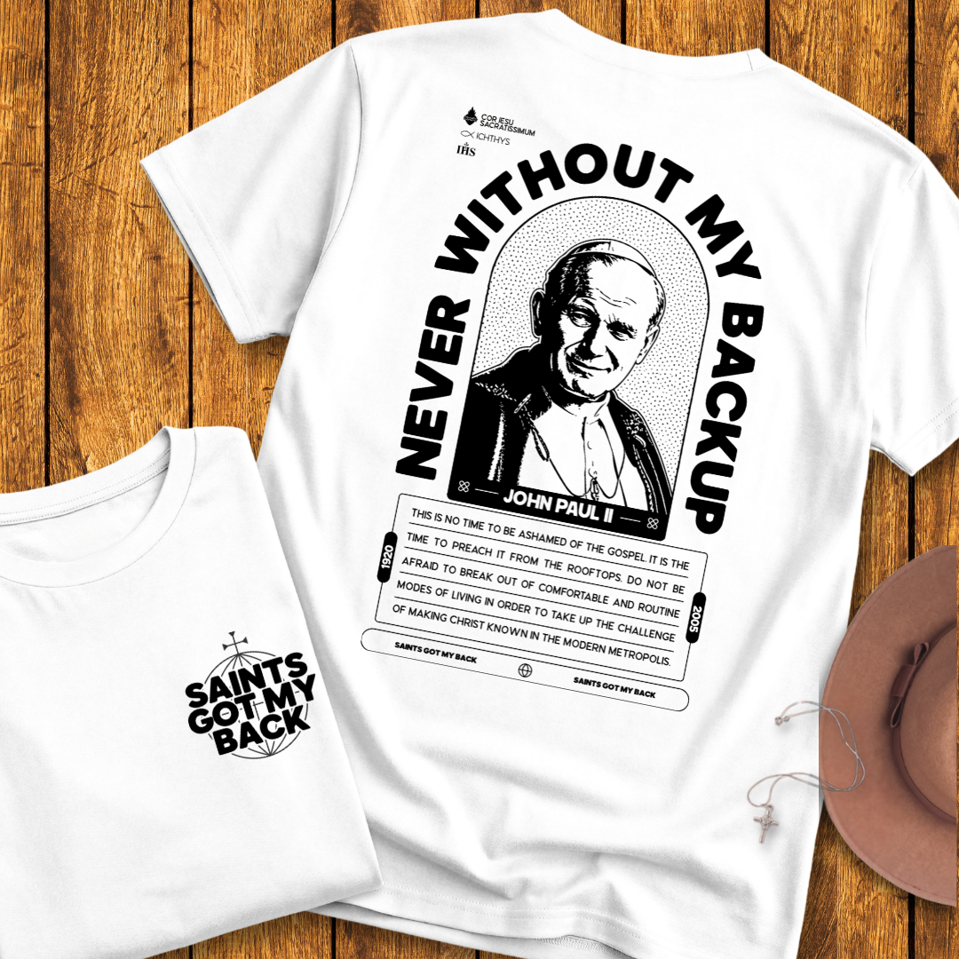 St John Paul II Back Print T-Shirt