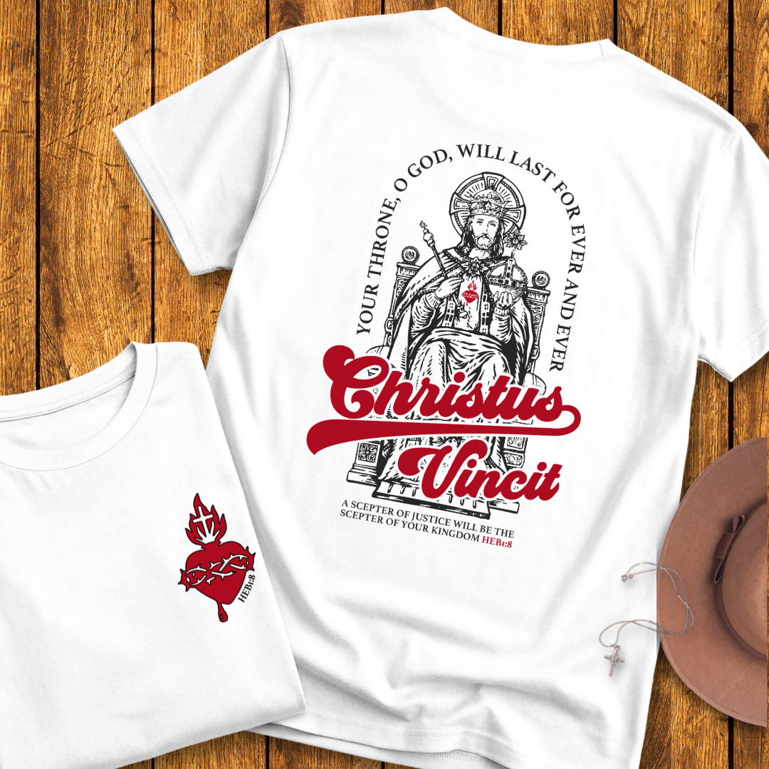 Christus Vincit Back Print T-Shirt - NEW!