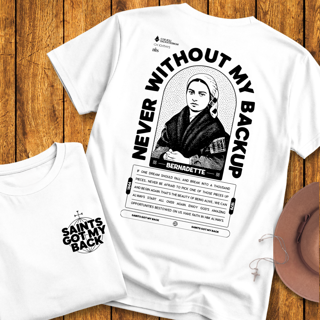 St Bernadette Back Print T-Shirt
