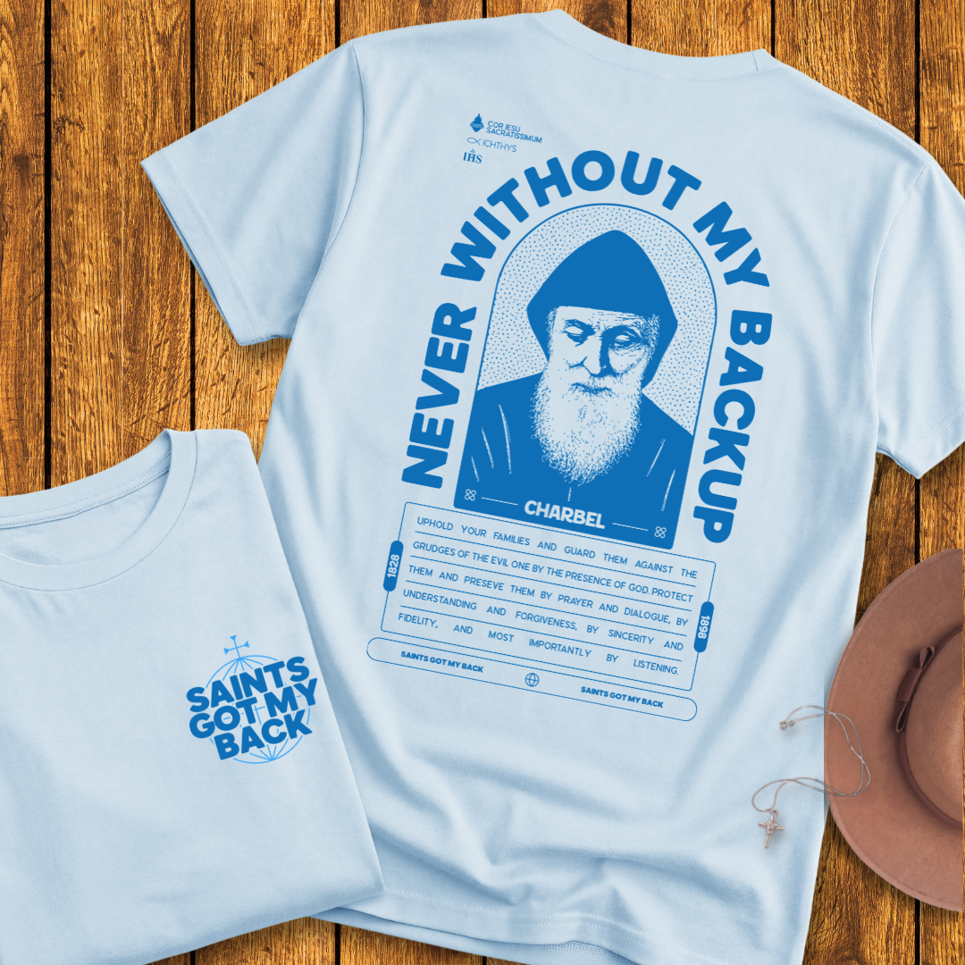St Charbel Back Print T-Shirt