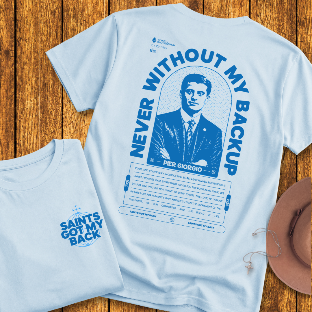 St Pier Giorgio Frassati Back Print T-Shirt