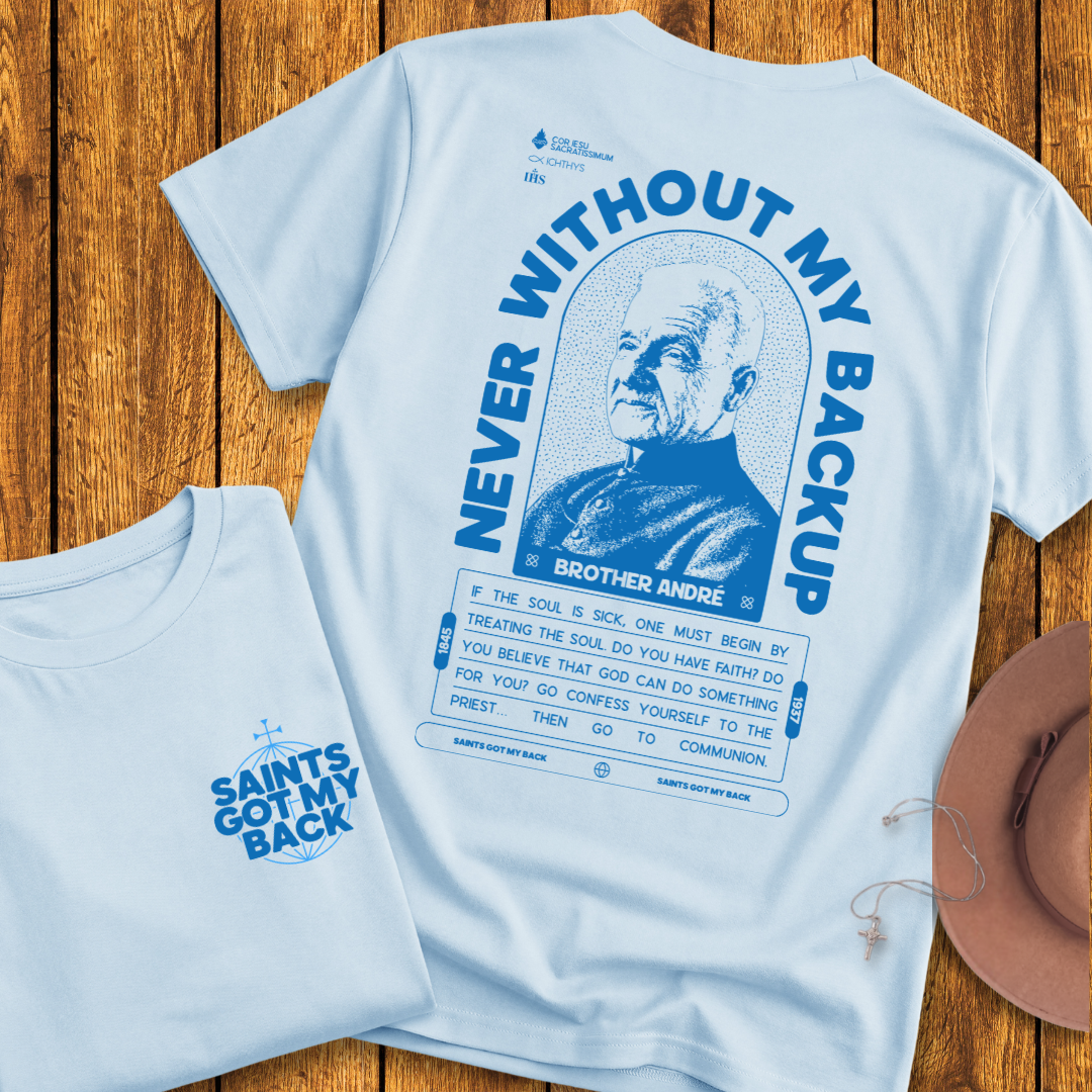 St Brother André Back Print T-Shirt