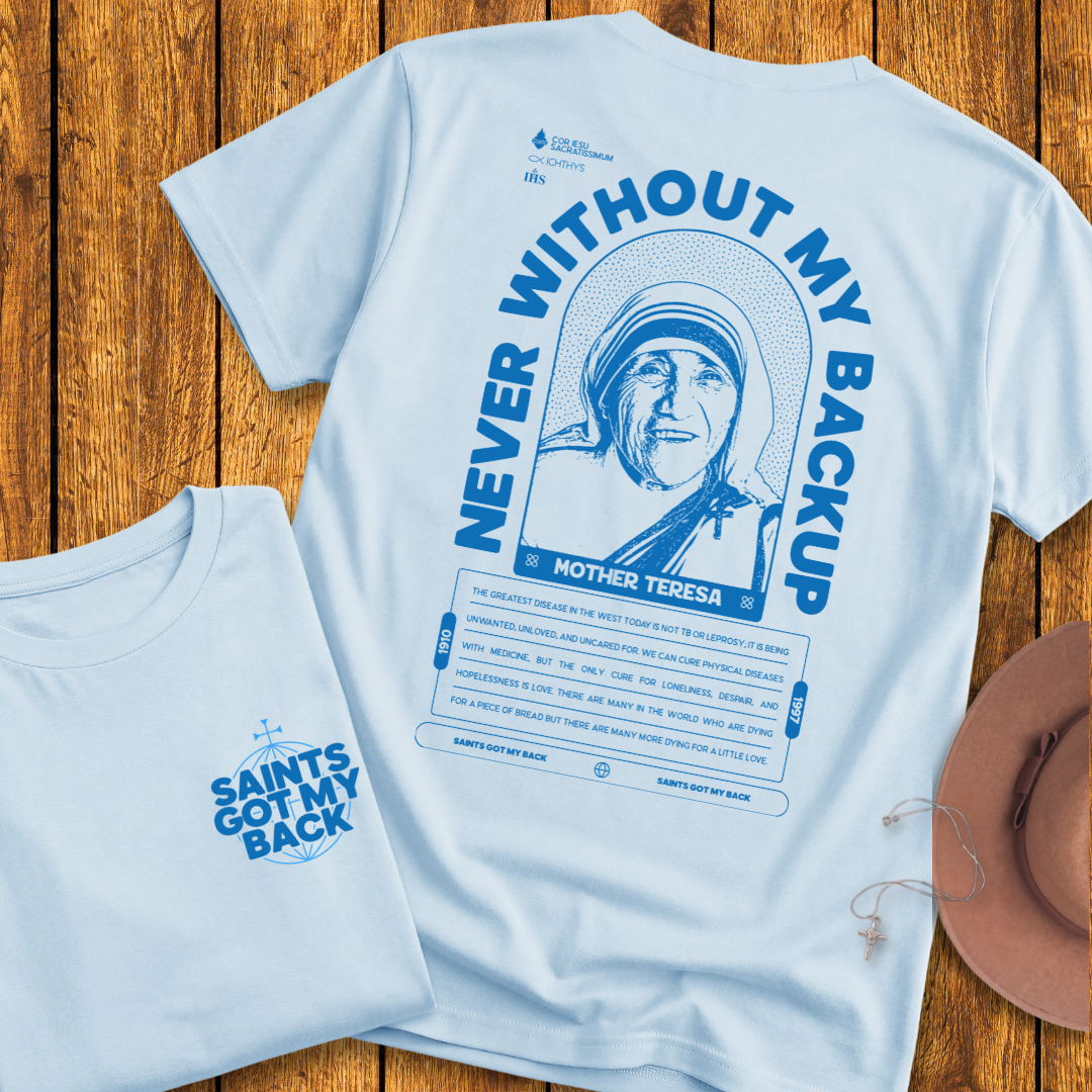 St Mother Theresa Back Print T-Shirt