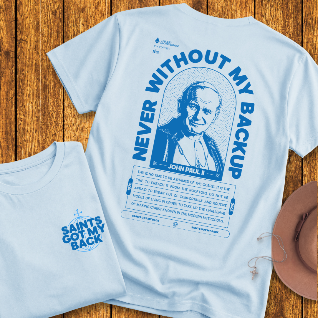 St John Paul II Back Print T-Shirt