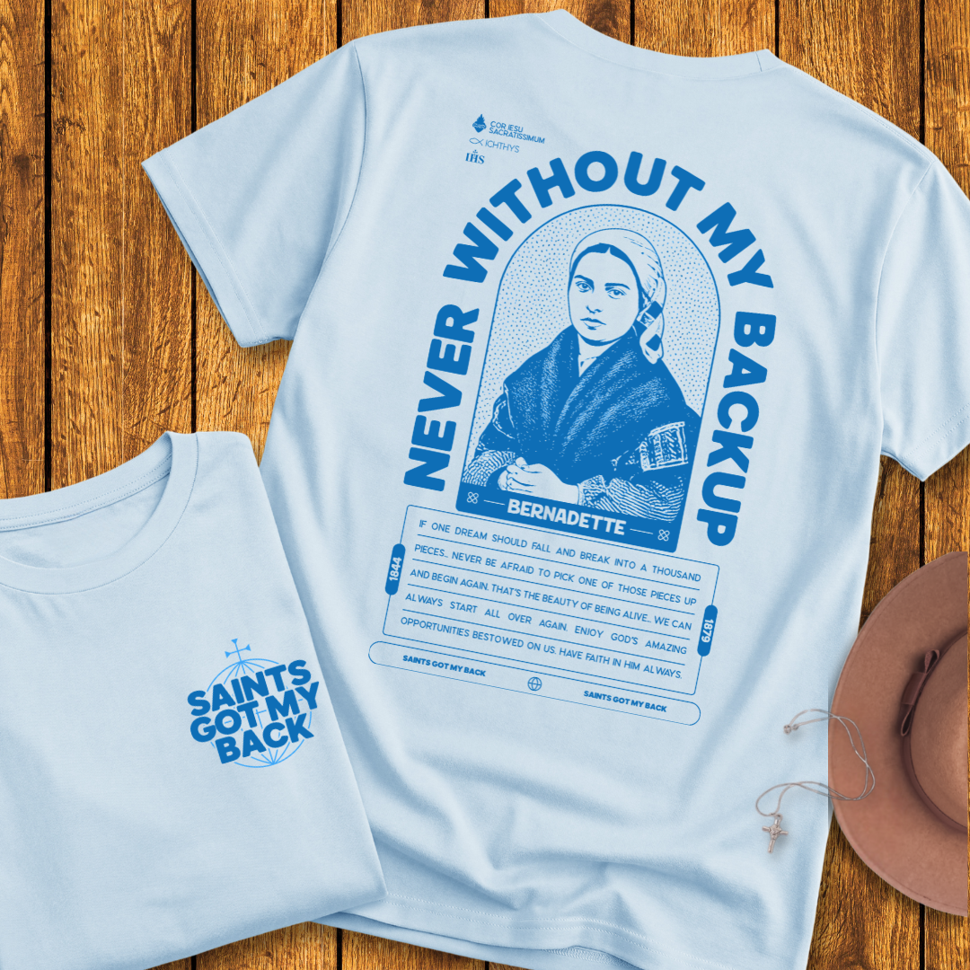 St Bernadette Back Print T-Shirt